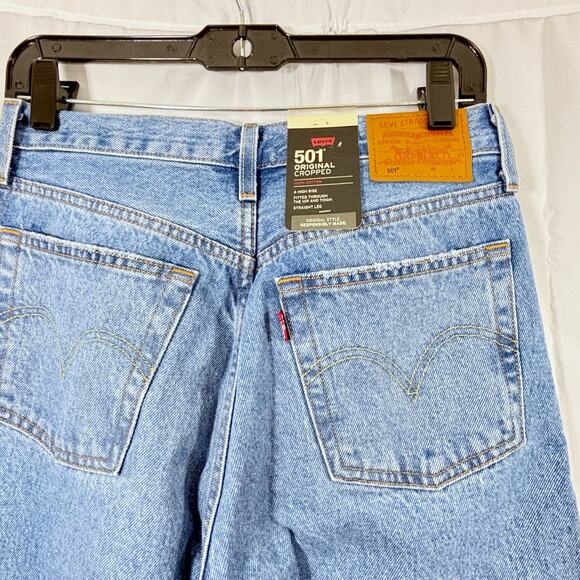 Levi’s 501 Original Cropped Women’s Jeans Size 26x26 NWT High Rise Straight - Picture 5 of 9